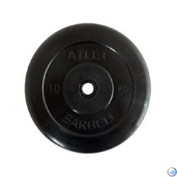 Диск обрезиненный черный MB ATLET d-26 10кг - фото 100797