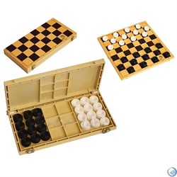 Шашки с шахматной доской 30*30см ES-0292 - фото 101834