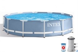 Каркасный бассейн Intex 26712 + фильтр-насос (366х76см) - фото 102064
