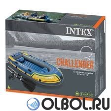 Надувная лодка Intex 68370 Challenger 3 Set + вёсла, руч.насос - фото 102470