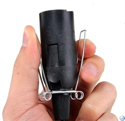 Шнур с простым выключателем цоколь Е14, цв.черн., 1,5м - фото 102974