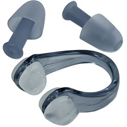 Комплект для плавания беруши и зажим для носа (черный)  C33422-2 - фото 104926