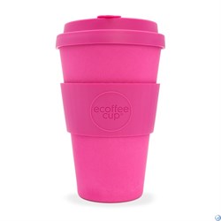 Кофейный эко-стакан 400 мл Розовый - фото 105779