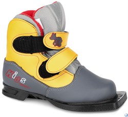 Ботинки лыжные 75мм KIDS серо-желтый р.30 - фото 106073