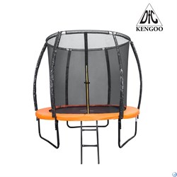 Батут DFC KENGOO II 6ft внутр.сетка, лестница, оранж/черн (183см), 6FT-BAS-BO - фото 108260