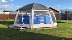 Купольный шатер (Павильон) для бассейнов Bestway 58612 (600х600х295см) - фото 112318