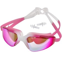 Очки для плавания взрослые с берушами (розовые) C33452-2 - фото 113981