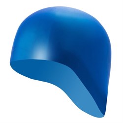 Шапочка для плавания силиконовая одноцветная анатомическая (Синий) B31521-S - фото 114015
