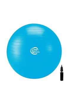 Мяч гимнастический 1867LW (75см, антивзрыв, с насосом, голубой) - фото 114266