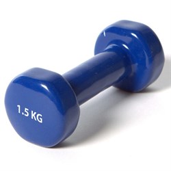 Гантель виниловая "York" 1.5 кг (синяя) B31384 DB100 - фото 114742