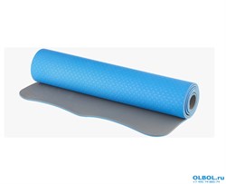 Коврик для йоги и фитнеса Lite Weights 15460LW, синий/антрацит 73*61*0,6см - фото 118906
