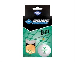 Мячики для н/тенниса DONIC ELITE 1* 40+ 6 штук, белый + оранжевый 608511 - фото 121212