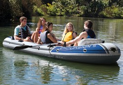 Надувная лодка Intex 68325 5-ти местная Excursion 5 Set + насос и весла - фото 121469