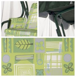 Качели садовые Тропикана зеленые (труба 42мм) (210х127х165) цвет 532 - фото 122345