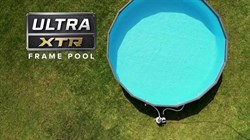 Каркасный бассейн Ultra XTR Frame Intex 26340 + песочный фильтр насос 10500 л/ч, лестница, тент, подстилка (732х132) - фото 122400