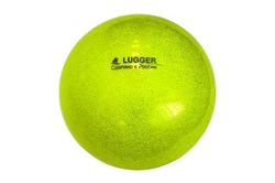 Мяч для художественной гимнастики однотонный, d=15 см (желтый с блестками) - фото 124830