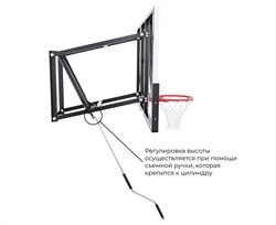 Баскетбольный щит DFC со съёмным регулятором высоты, стекло 8 мм, 152 х 80 см / TG8MM152 - фото 131380