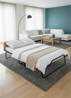 Двухспальная раскладушка Амалия с матрасом 190x120 ДУБ - фото 132442