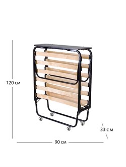 Раскладушка с матрасом Элеонора М, цвет венге, 90х200 см - фото 133421