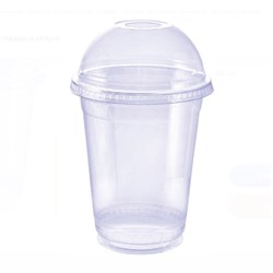 Комплект стакан + крышка пэт, 500 мл с купольной крышкой (d-92 мм) - фото 88055