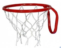 Кольцо баскетбольное с сеткой №3. D кольца - 295мм. - фото 88207