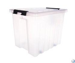 Ящик пластиковый с крышкой "RoxBox" 50 л, прозрачный 390x400x500 см - фото 95718
