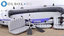 Надувная лодка Intex 68325 5-ти местная Excursion 5 Set + насос и весла - фото 98470