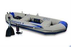 Надувная лодка Mariner 3 Set Intex 68373 + насос и весла - фото 98948