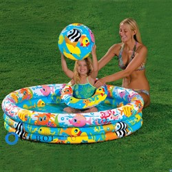Бассейн детский Аквариум с мячом и кругом Intex 59469 (132х28) - фото 99258