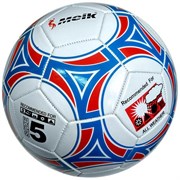 Мяч футбольный "Meik-2000" 3-слоя PVC 1.6, 300 гр, машинная сшивка R18019