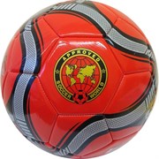 Мяч футбольный "MK-307" (красный), PVC 2.3, 340 гр, машинная сшивка R18026-2