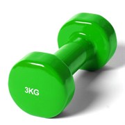 Гантель виниловая 3.0 кг (зеленая) B35018