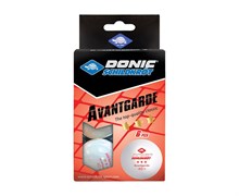 Мячики для н/тенниса DONIC AVANTGARDE 3* 40+, 6 штук, белый 608530