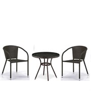 Комплект плетеной мебели T282ANT/Y137C-W53 Brown (2+1)