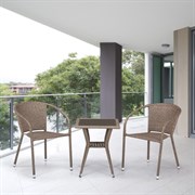 Комплект плетеной мебели из искусственного ротанга T25BY137C-W56 Light brown 2Pcs