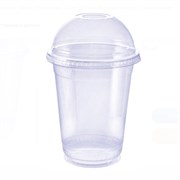 Комплект стакан + крышка пэт, 500 мл с купольной крышкой (d-92 мм)