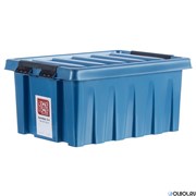 Ящик пластиковый с крышкой "RoxBox" 16 л, 400х300х190см цвет синий