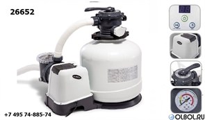 Песочный фильтр-насос Intex 26652 для бассейна (10000л/ч)