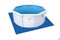 Каркасный бассейн круглый со стальными стенками  BestWay 56574 + песочный фильр, лестница, скиммер, подстилка (360х120) - фото 104517
