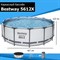 Каркасный бассейн Steel Pro Max Bestway 5612X + насос-фильтр, лестница, тент (427х122)
