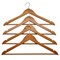 Вешалки-плечики 4 шт дерево/сталь, цвет натуральное дерево (44.5x23x1.2 см) - фото 115691