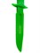 Нож односторонний твердый МАКЕТ зеленый - фото 88082