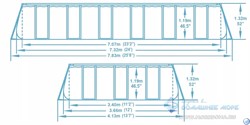 Intex 26368 / Каркасный бассейн / 732х366х132см / Ultra XTR Rectangular Frame  + песочный фильтр+хлоргенератор, полный комплект - фото 100252