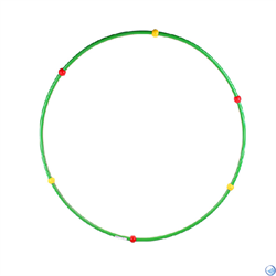 Обруч гимнастический стальной с массажными шариками (90см) - фото 100685