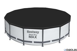 Бассейн каркасный  Steel Pro MAX BestWay 56438 + фильтр-насос, лестница, тент (457х122см) - фото 102487