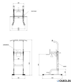 Турник - брусья Power Tower DFC Homegym G008Y - фото 108811