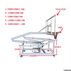 Баскетбольная мобильная стойка DFC STAND72G 180x105CM стекло - фото 111002