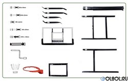 Баскетбольный щит DFC BOARD72G 180x105см стекло 10мм - фото 111052