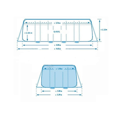 Бассейн каркасный Prism Frame Intex 26790 + фильтр-насос, лестница (400х200х122см) - фото 111745