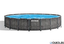 Intex 26744 / Каркасный бассейн Greywood Prism Frame +фильтр-насос (5678 л/ч)+лестница+тент+подстилка (549х122см) - фото 111764